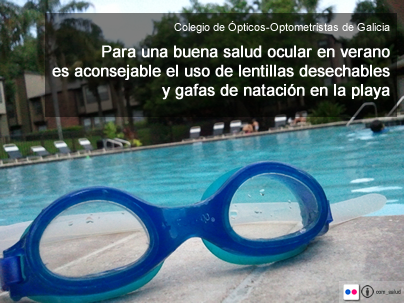 Aconsejan el uso de gafas de natación en la playa para proteger nuestra salud ocular